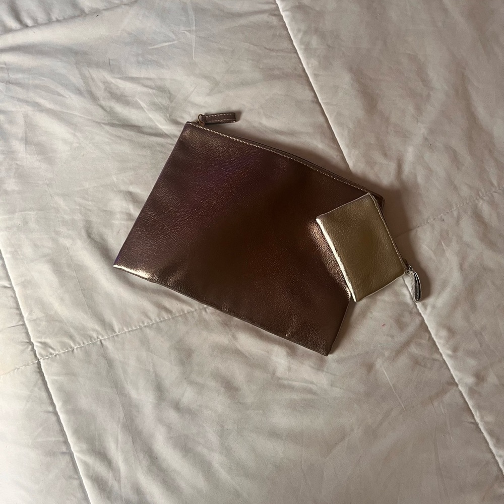 Metallic Clutch and Cardholder Set